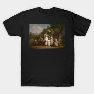 A Noble Family Distributing Alms in a Park - Mattheus Ignatius van Bree T-Shirt